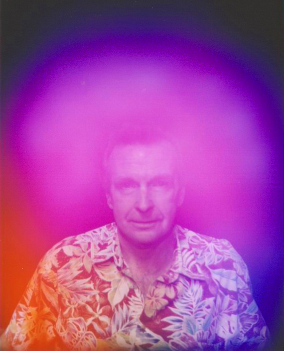 Aura Photography showing Jack Derby after short Violet Ray Crystal Resonator Chakra Balancing